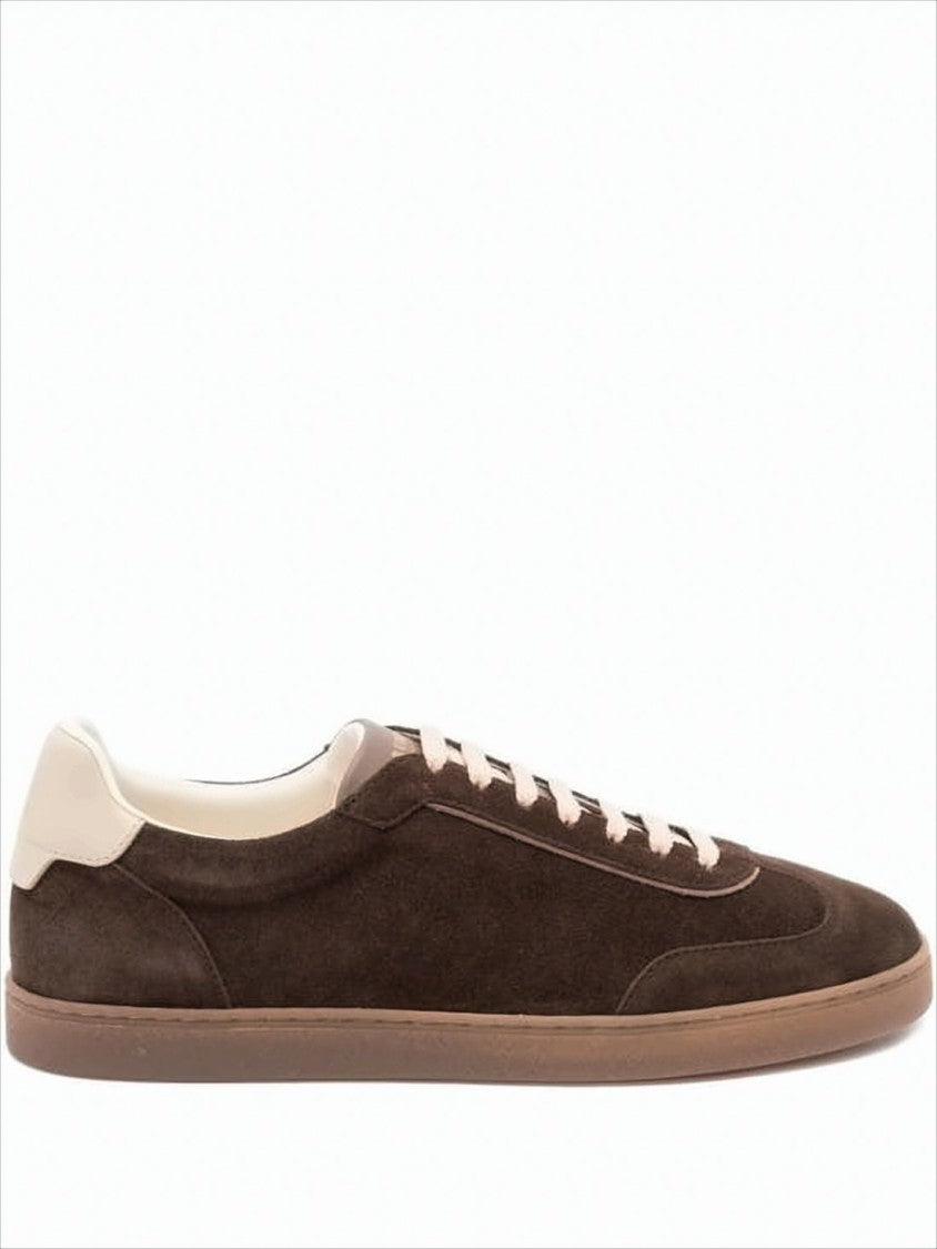 Brunello Cucinelli Low-Top Suede Sneakers With Rubber Sole