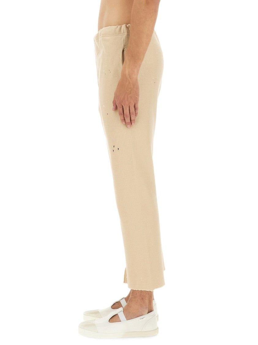 Maison Margiela Relaxed Fit Wide Leg Cotton Pants