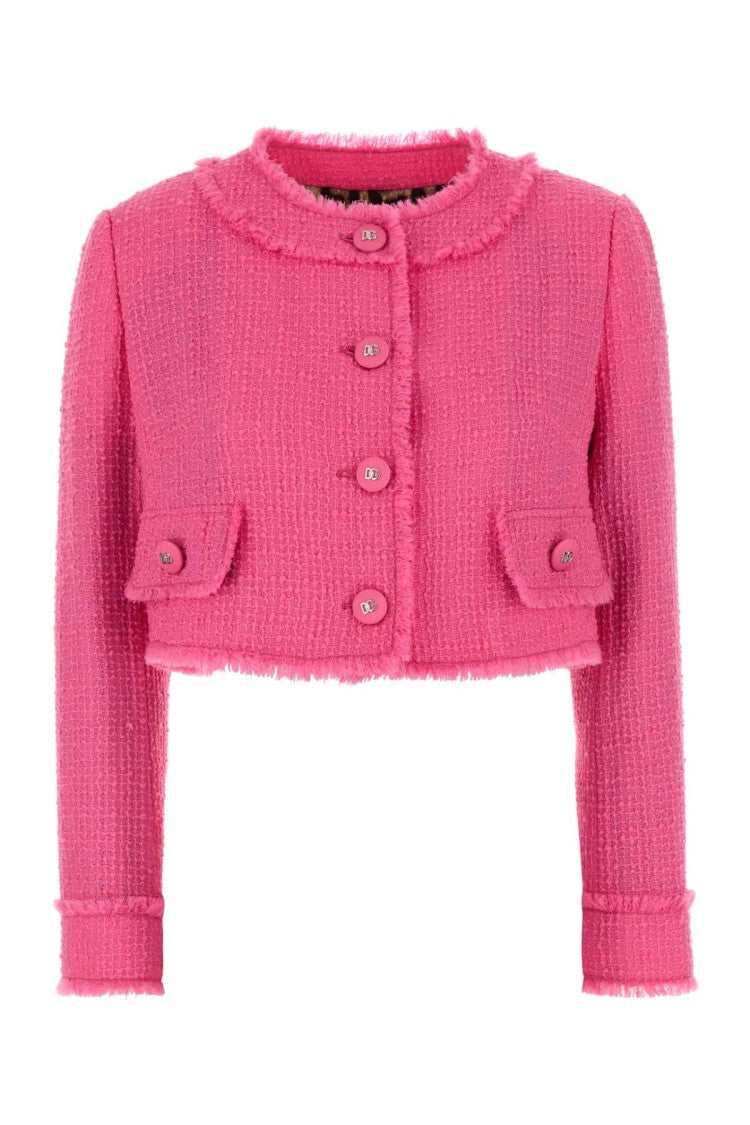 Dolce & Gabbana Fuchsia Tweed Blazer