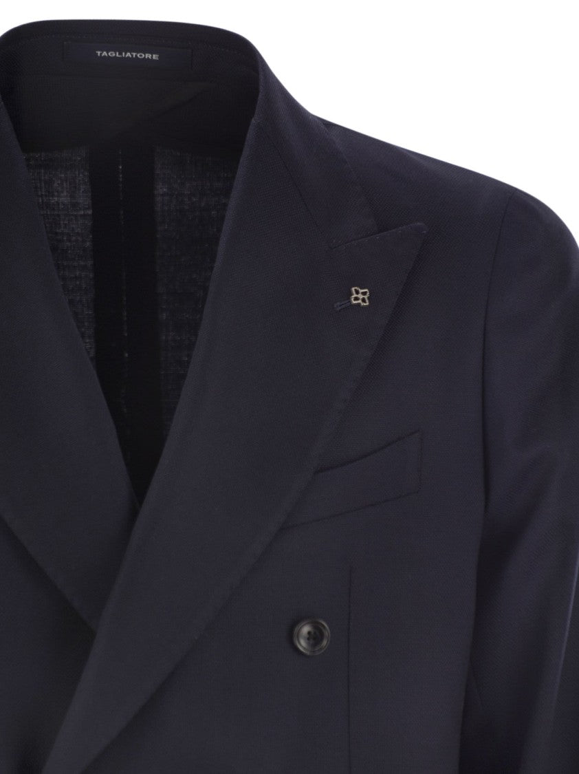 Tagliatore Double-Breasted Virgin Wool Jacket