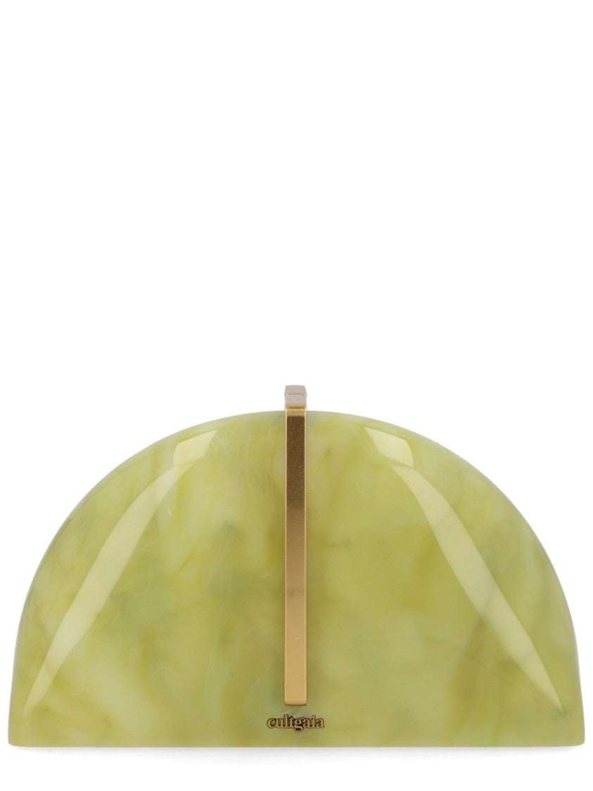 Cult Gaia Laguna Marbled Acrylic Gold Clutch