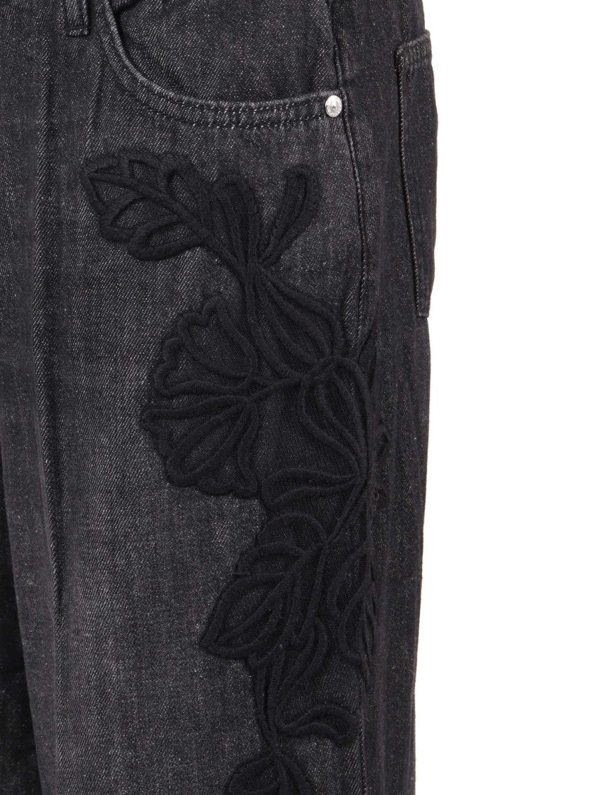 Ermanno Scervino Medium Blue Denim Jeans With Decorative Appliqué Details