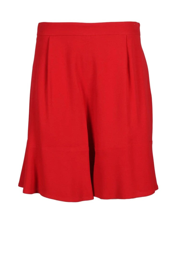 L Autre Chose Red Acetate/Viscose Bermuda Shorts