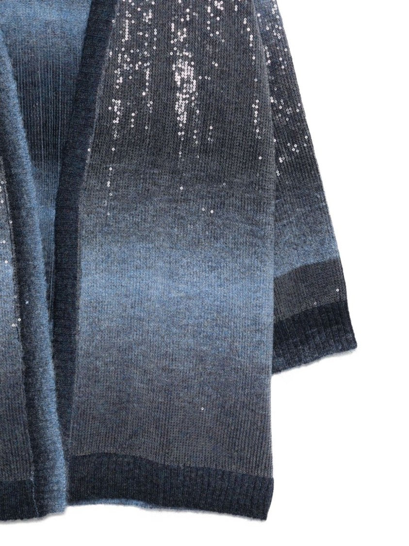 Liu Jo Gradient Brown Open-Front Sweater