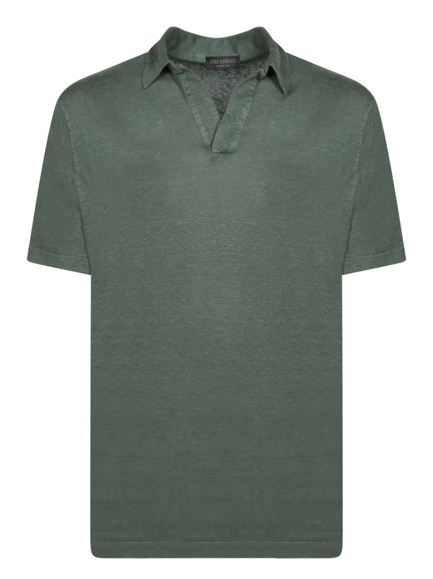 Dell'oglio Classic Fit 100% Linen Polo -Shirt