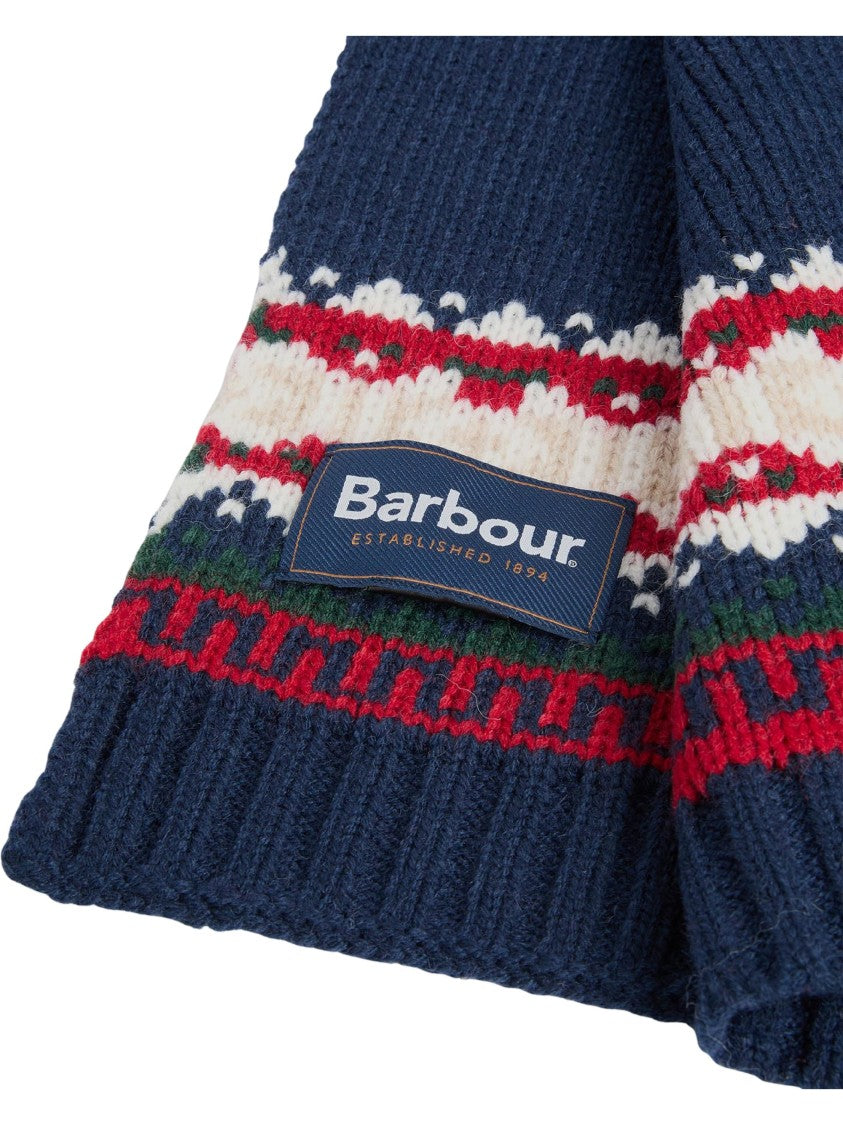 Barbour Kane Knitted Beanie And Scarf Gift Set