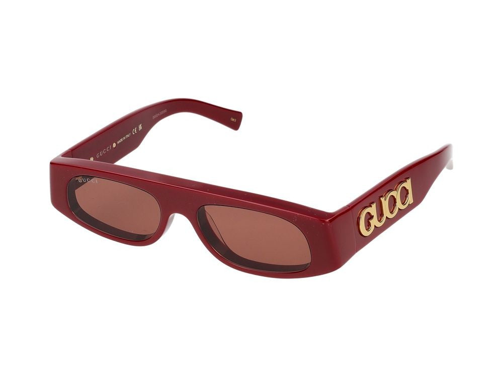Gucci Burgundy Gg1771s Acetate Rectangular Sunglasses