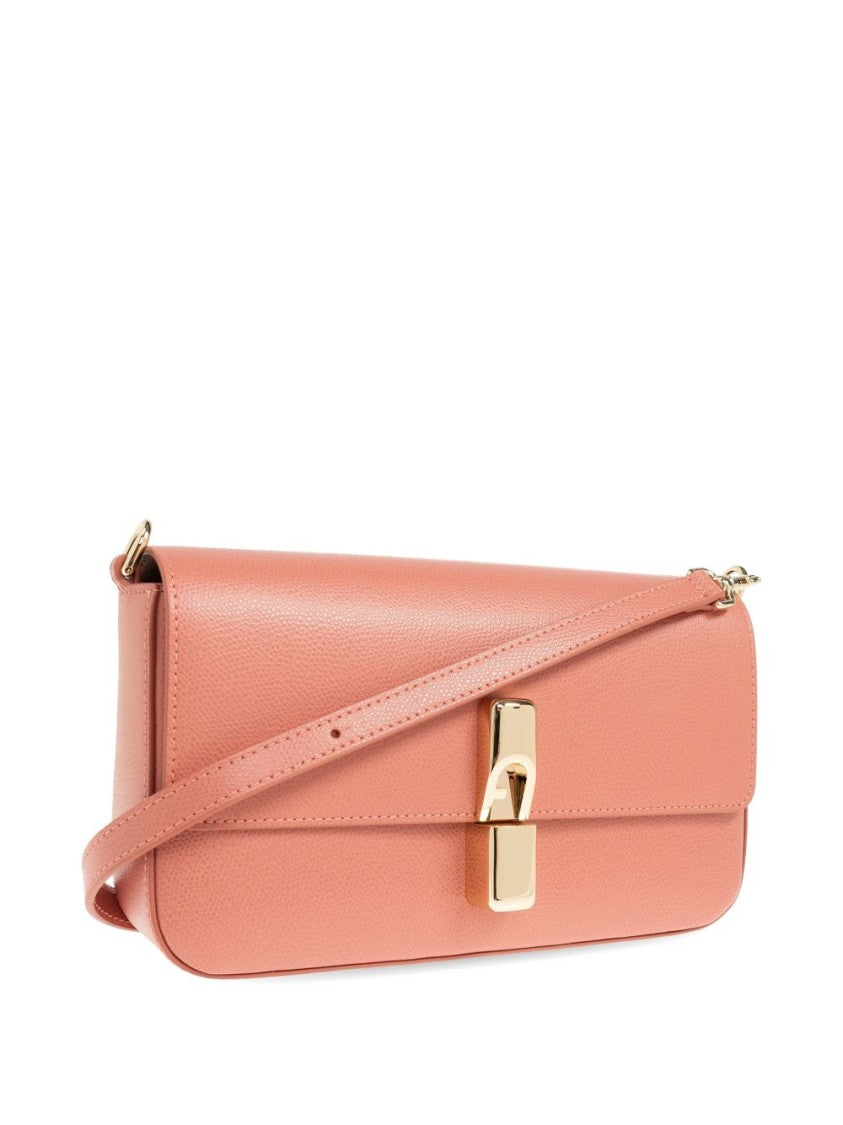 Furla Pink Iride Crossbody Coral Leather Bag