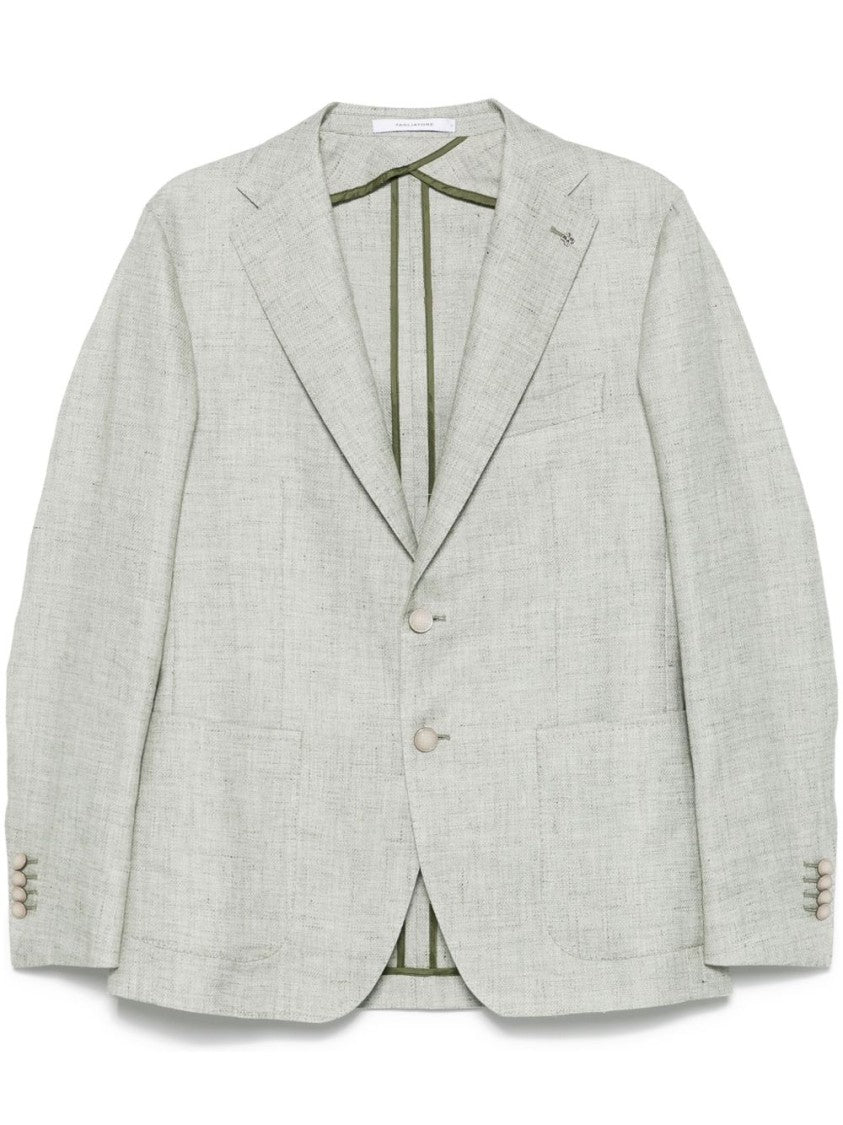 Tagliatore Light Green Textured Suit Jacket