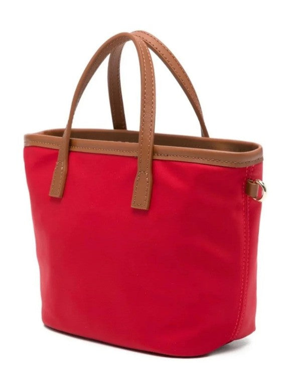 Mc2 Saint Barth Compact Mini City Bag With Nylon Structure And Leather Accents
