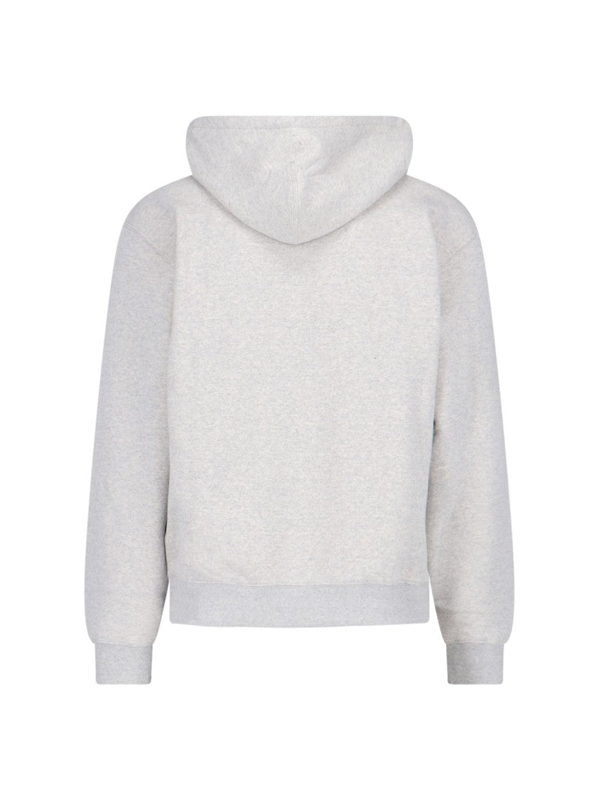Jil Sander Logo Hooded Sweatshirt – Grey