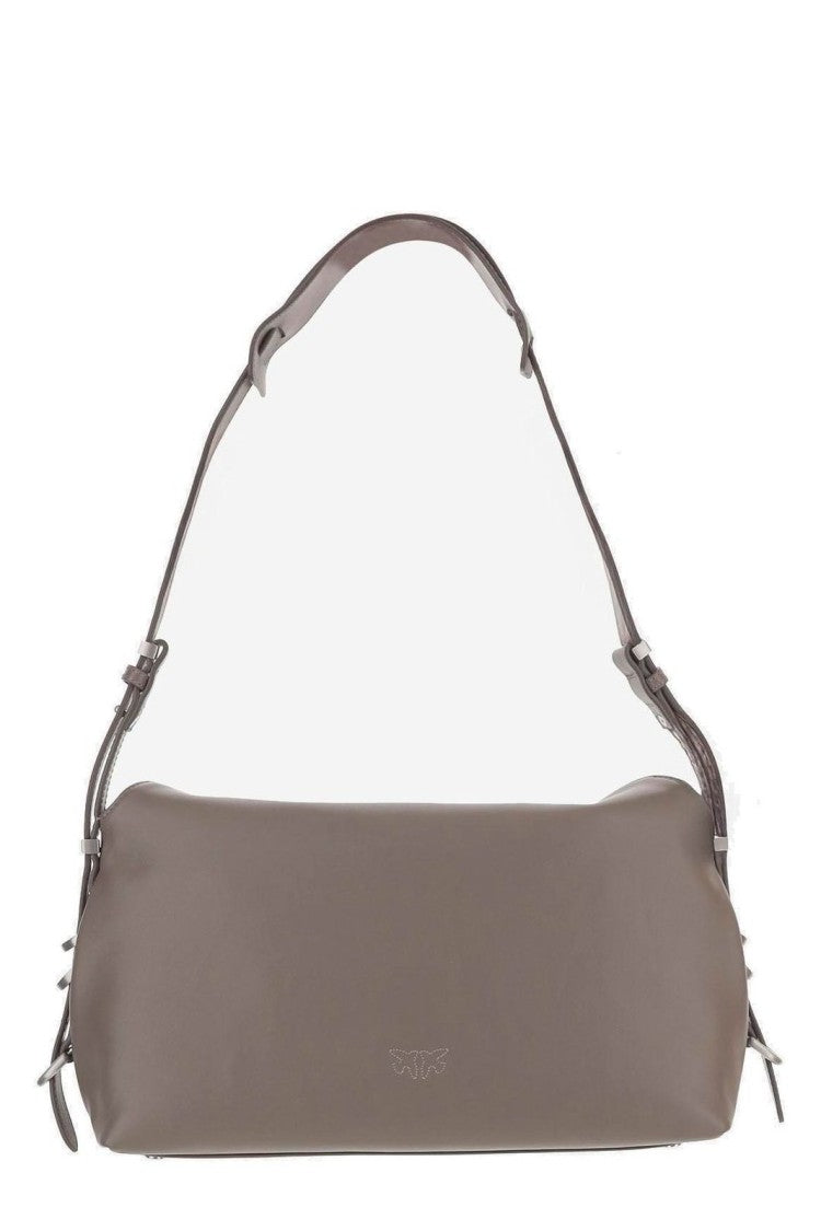 Pinko Structured Grey Handbag With Minimalist Aesthetic
