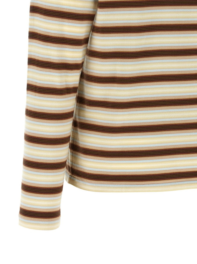 Auralee Gradient Stripes T-Shirt