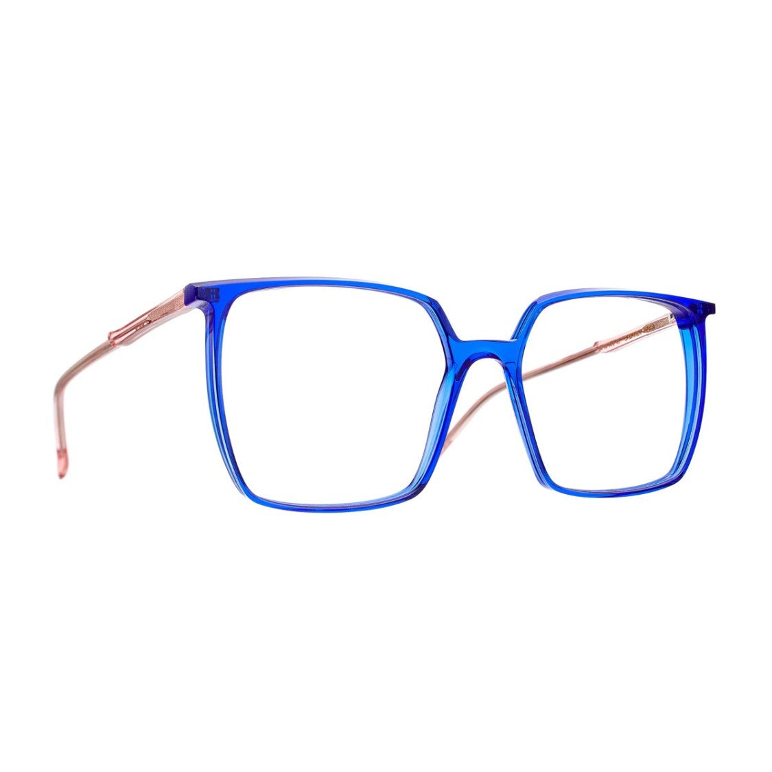 Caroline Abram Blue Cabaret Oversized Geometric Acetate Sunglasses