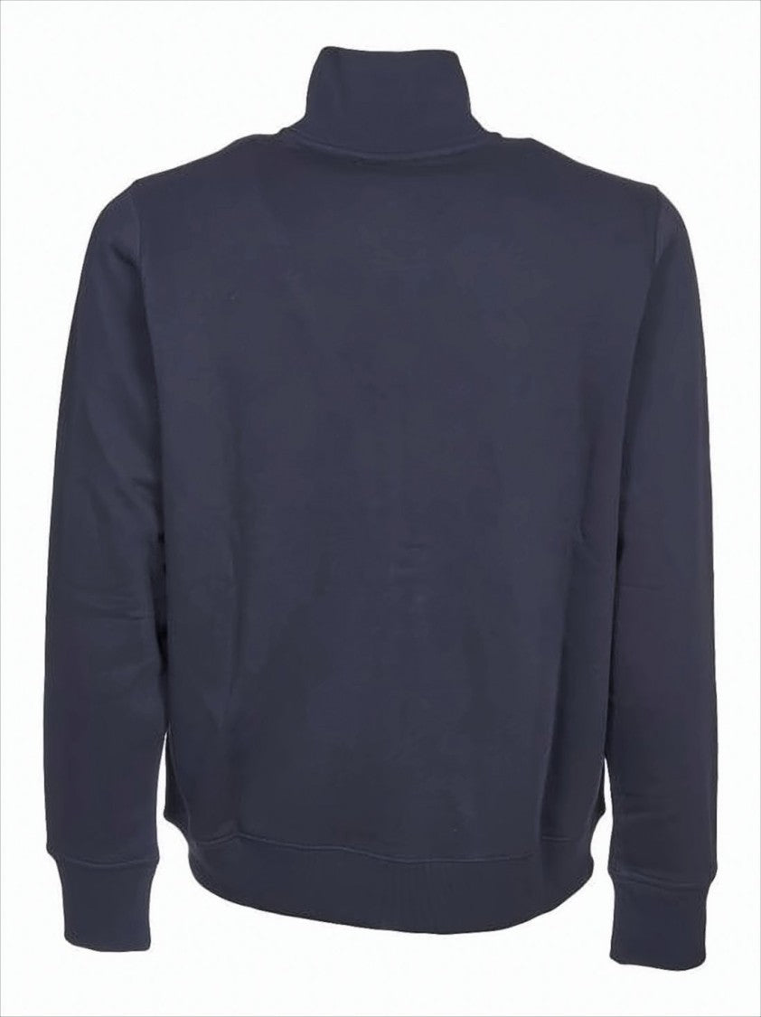 Paul Smith Zip-Up Black Long Sleeve Top With High Collar