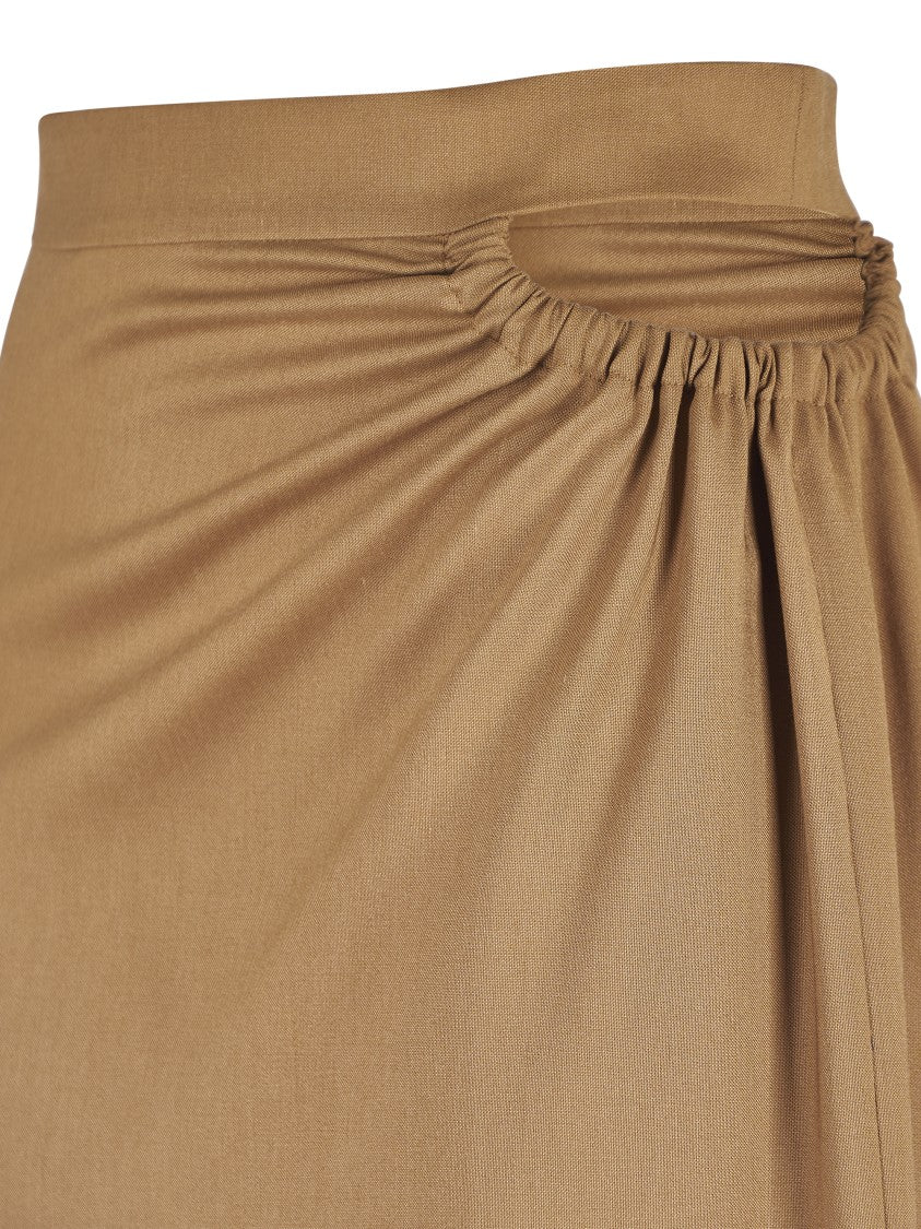 Max Mara Floor-Length Brown Skirt
