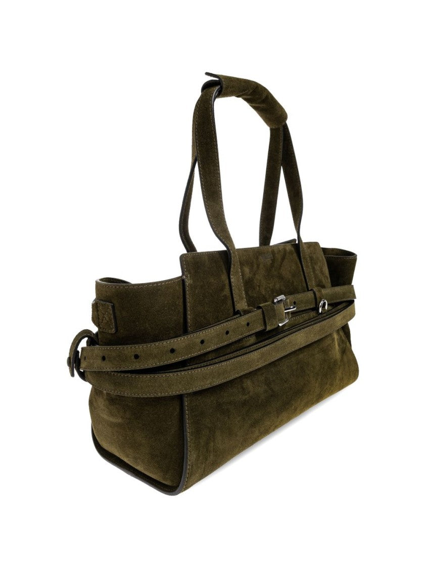Moschino Minimalist Structured Leather Top Handle Bag