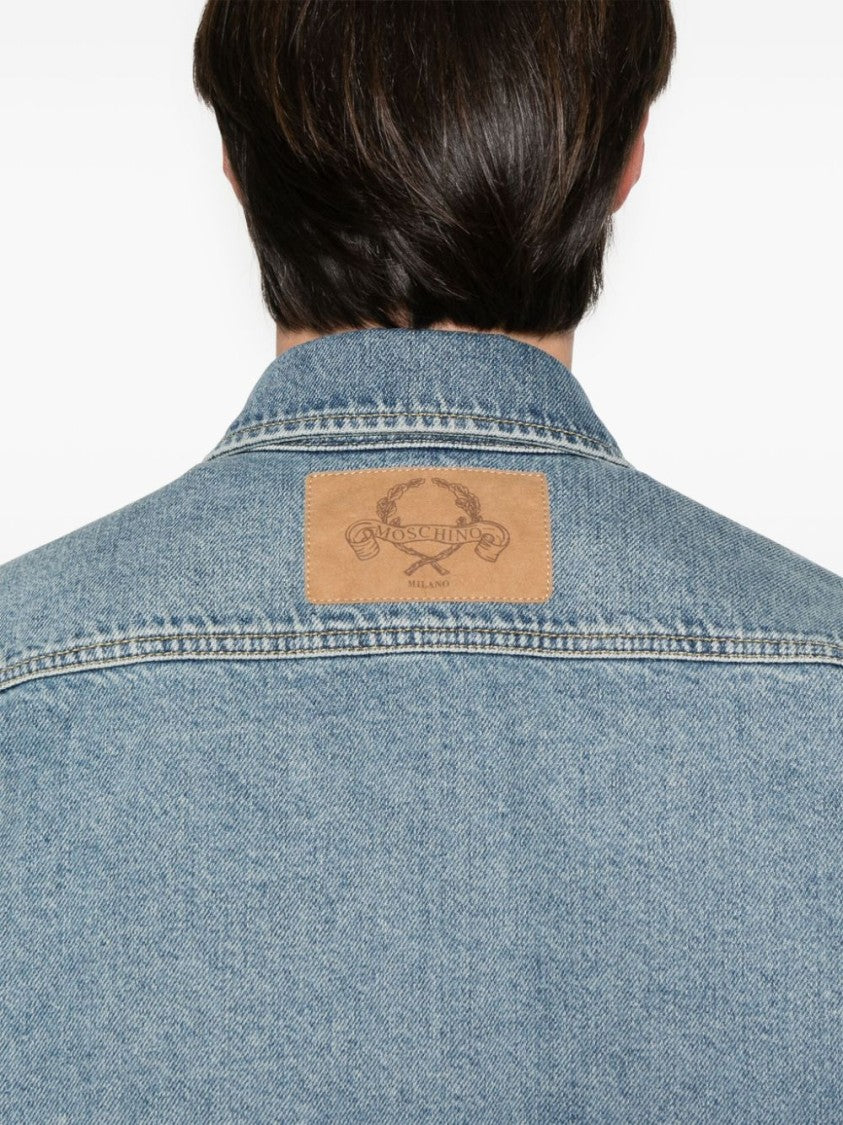 Moschino Light Blue Front Pouch Pocket Shirt