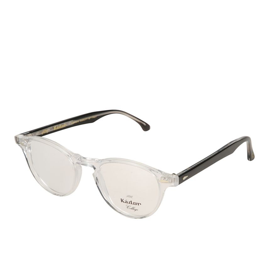 Kador Oxford Transparent Front Frame Eyeglasses With Curved Black Temples