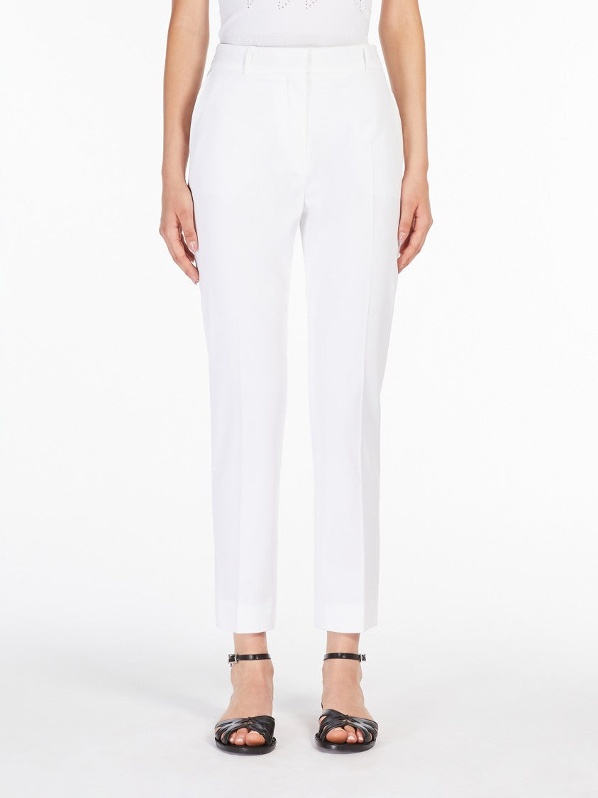Max Mara Tailored White Straight-Leg Pants