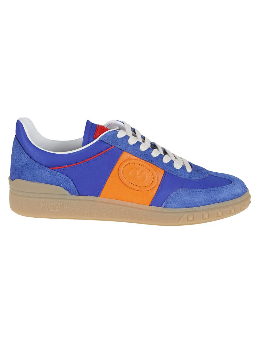 Valentino Blue Leather/Nylon Blend Low Top Upvillage Sneaker