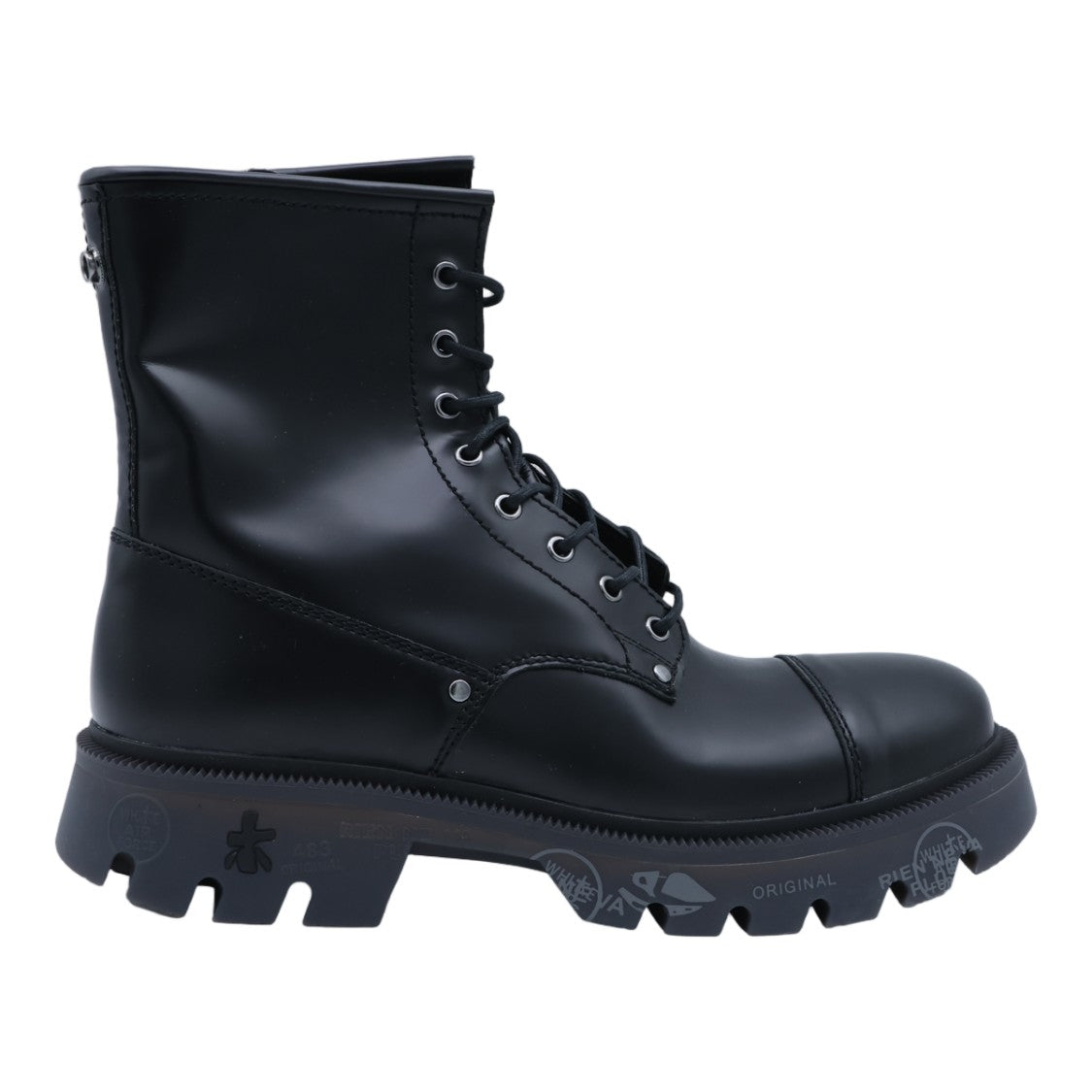 Premiata Black High-Ankle Embossed Rugged Boots
