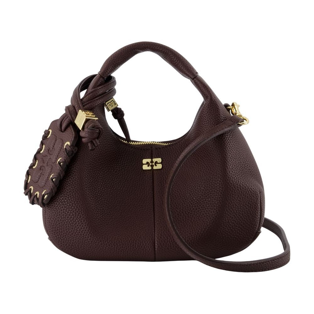 Ganni Mini Grained Purse - Synthetic - Brown