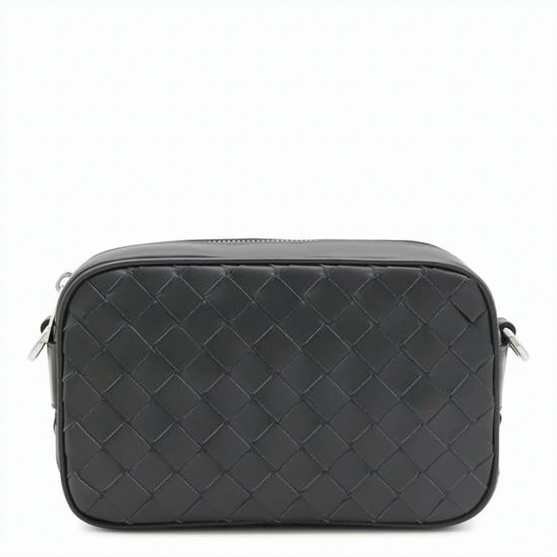 Bottega Veneta Intricately Woven Mini Camera Bag With Smooth Leather Strap