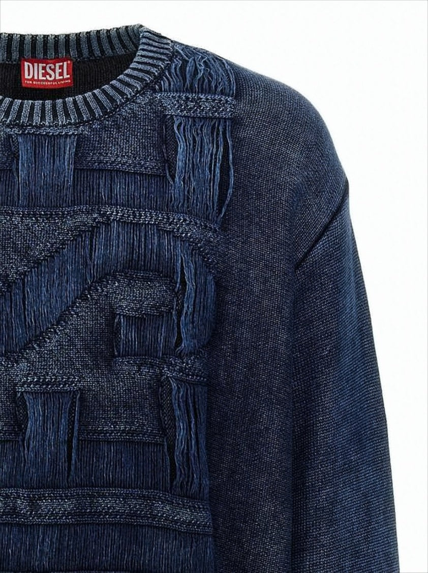 Diesel Deep Indigo Denim Knit Sweater