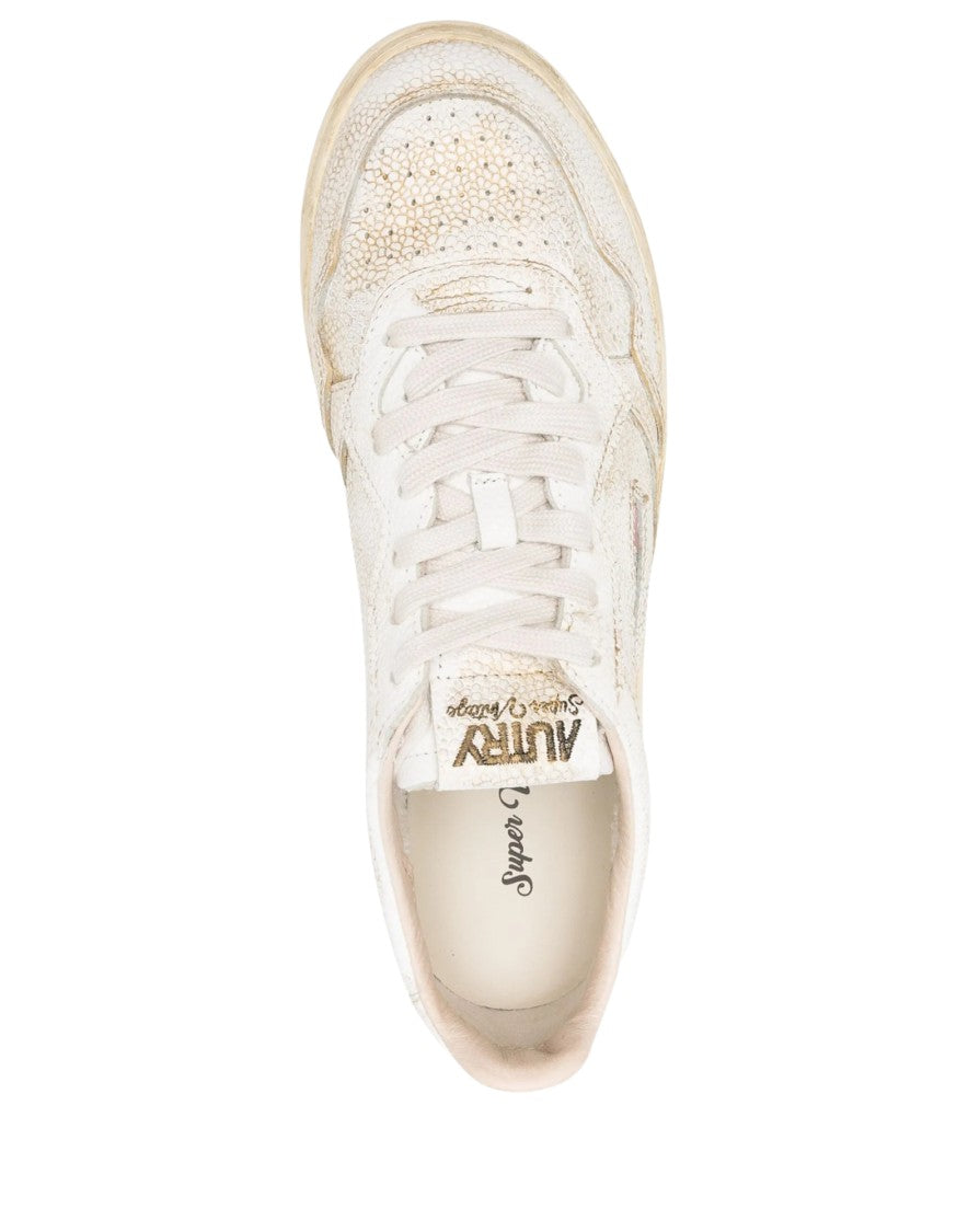Autry Super Vintage Low Men’S White/Platinum Sneakers