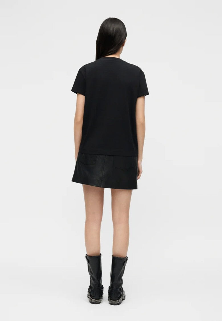 Zadig & Voltaire Short-Sleeved T-Shirt With Silver Wing Brooch Detail
