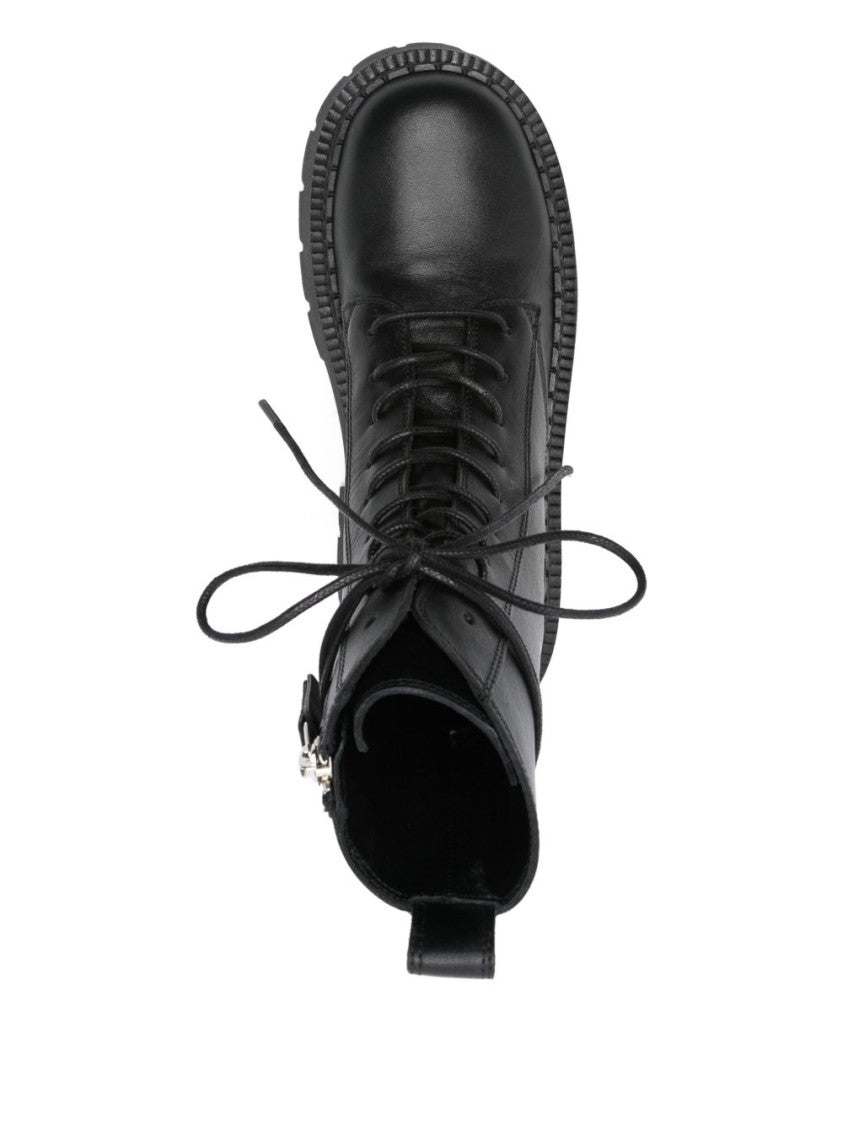 Vic Matié Rugged Black Lace-Up Boots