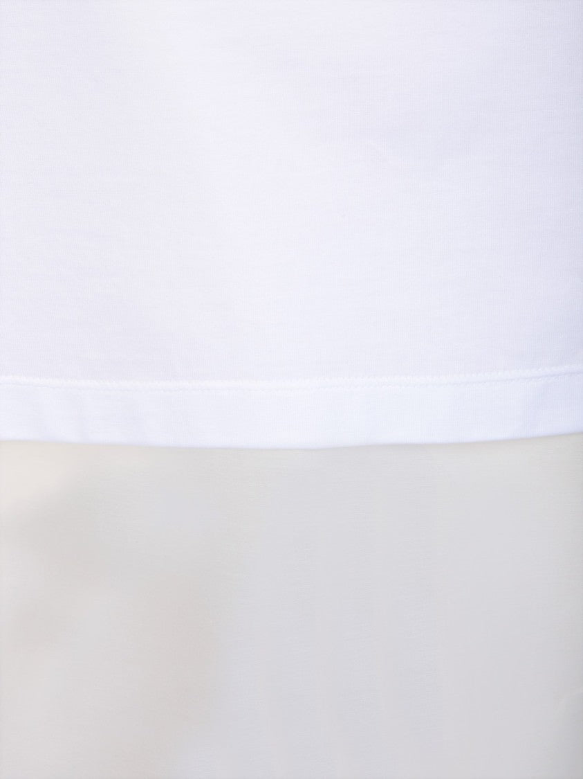 Fabiana Filippi White Cotton Jersey Fabric T-Shirt