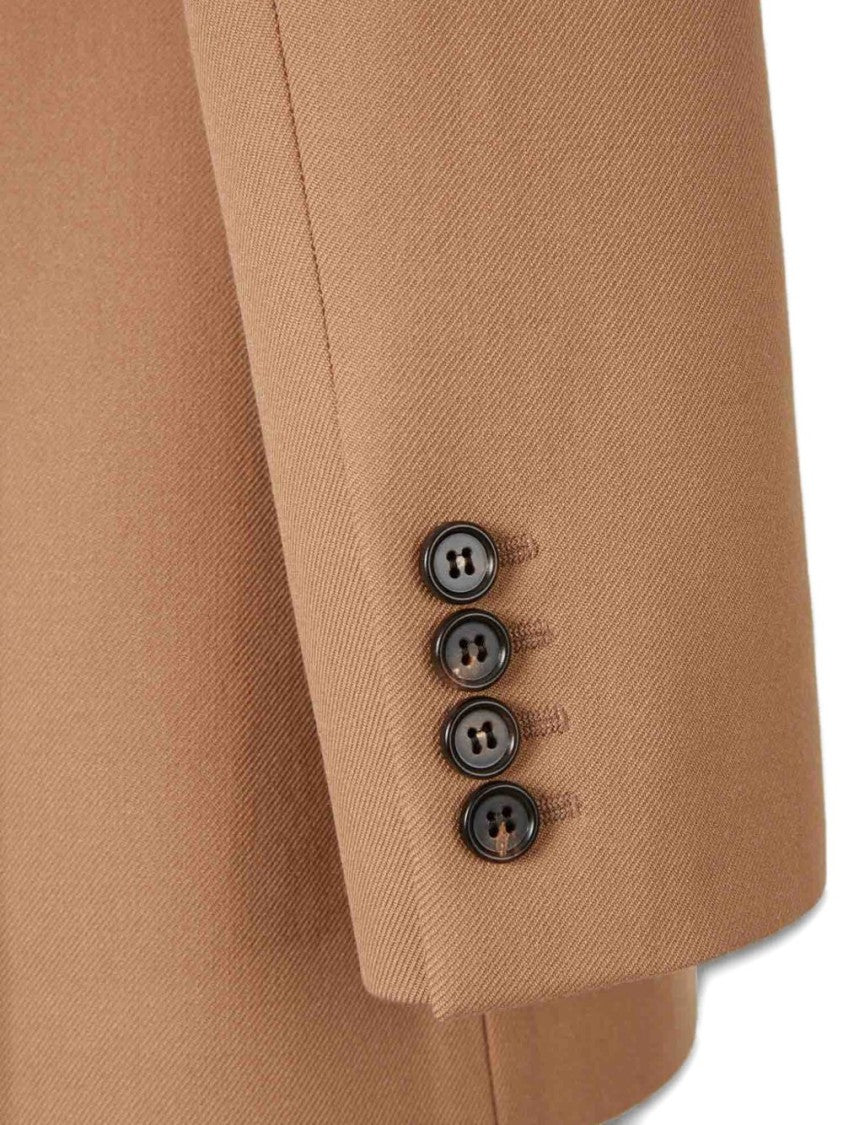Chloé Tailored Brown Wool Blazer With Double-Breasted Closure