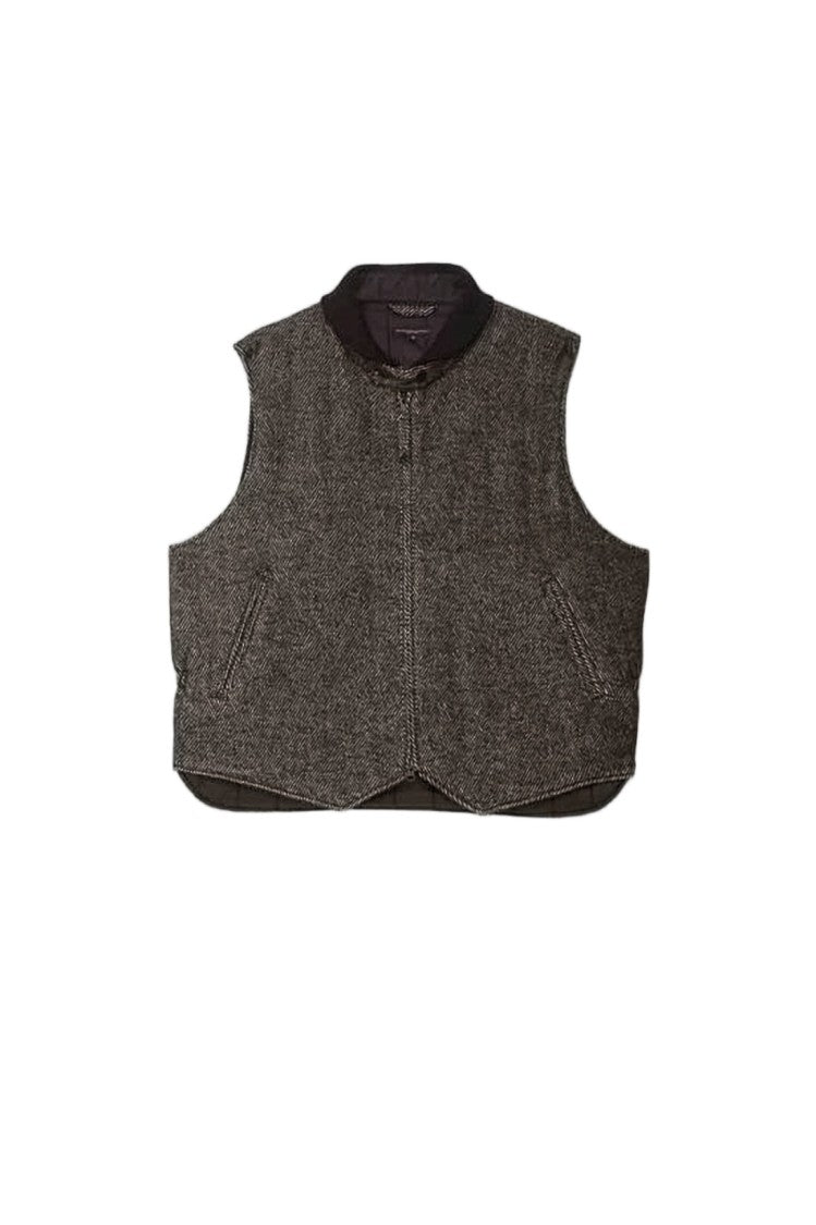 Engineered Garments Textured Wool-Blend Cropped Vest