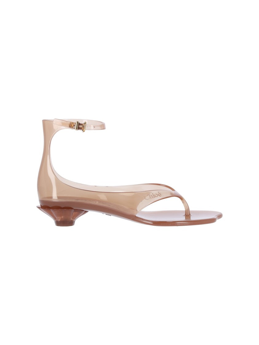 Chloé "Jelly" Flip Flops – Brown