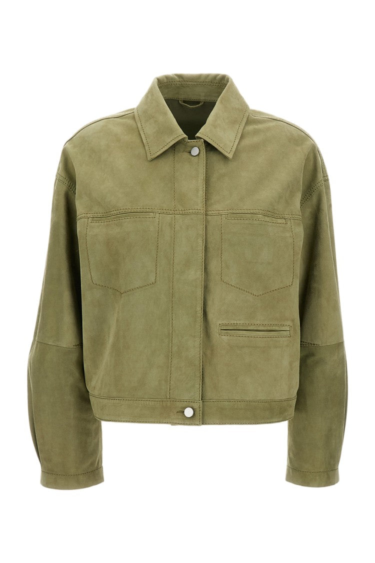 Desa 1972 Structured Green Jacket With Silhouette