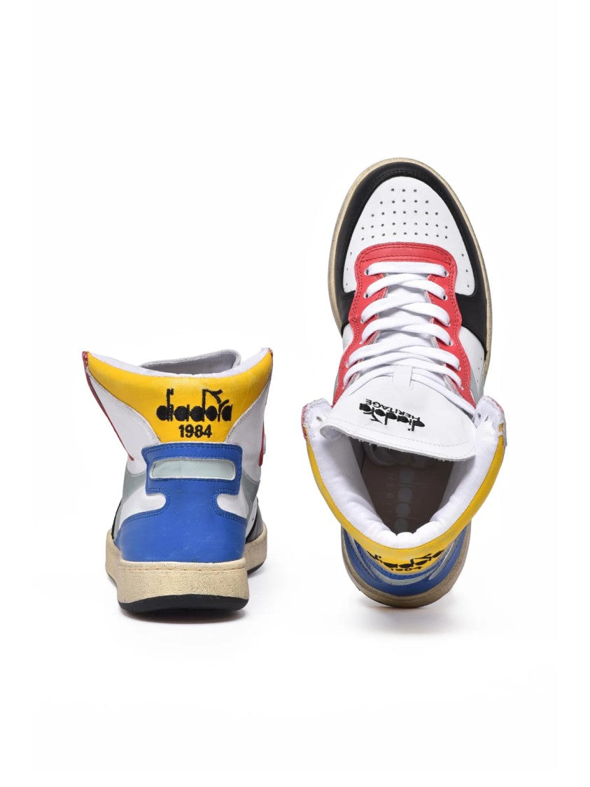 Diadora Heritage Multicolor Leather Basket Sneakers