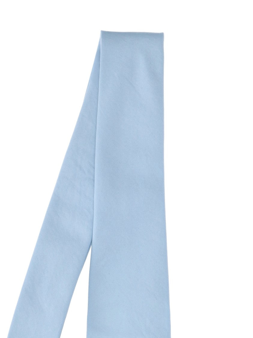 Auralee Adjustable Light Blue Cotton Tie With Classic Design