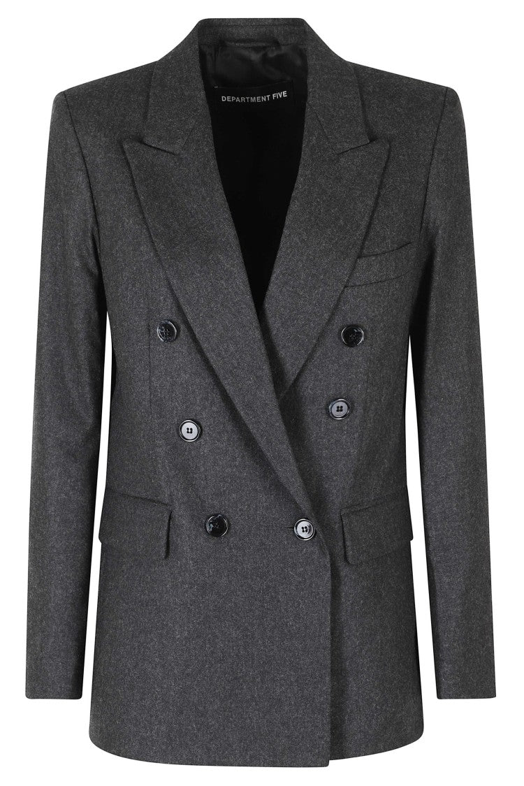 Department 5 Anthracite Ari New Back Vent Wool-Blend Blazer
