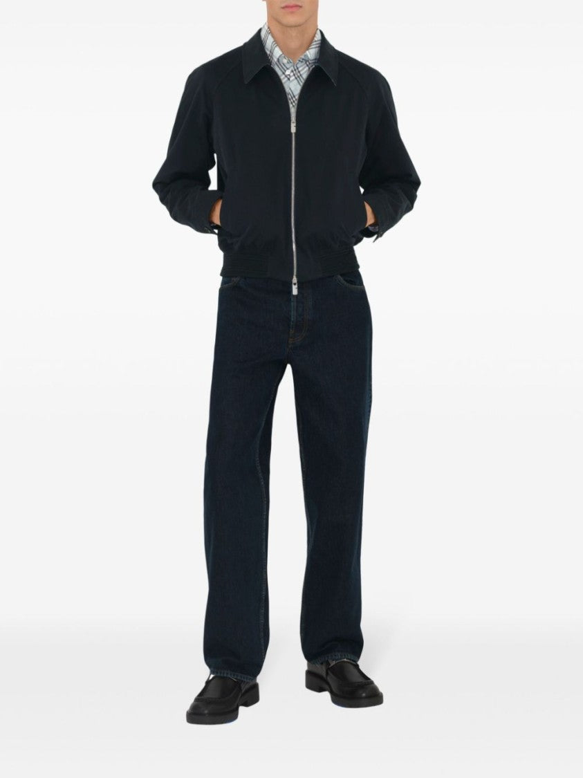 Burberry Black Coat With Zip Closure