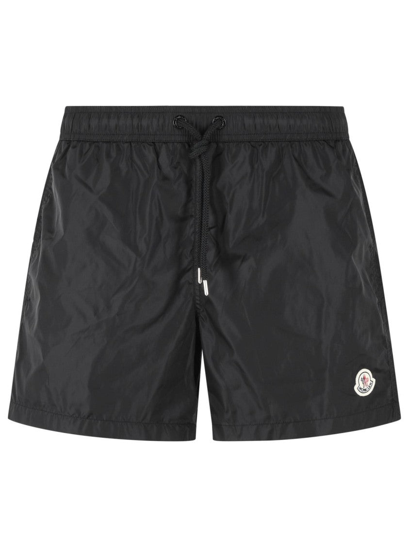 Moncler Black Nylon Swimsuit