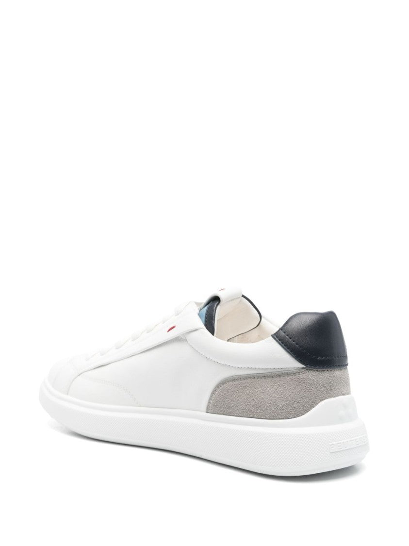 Peuterey White Sneakers With Contrasting Branded Heel Counter