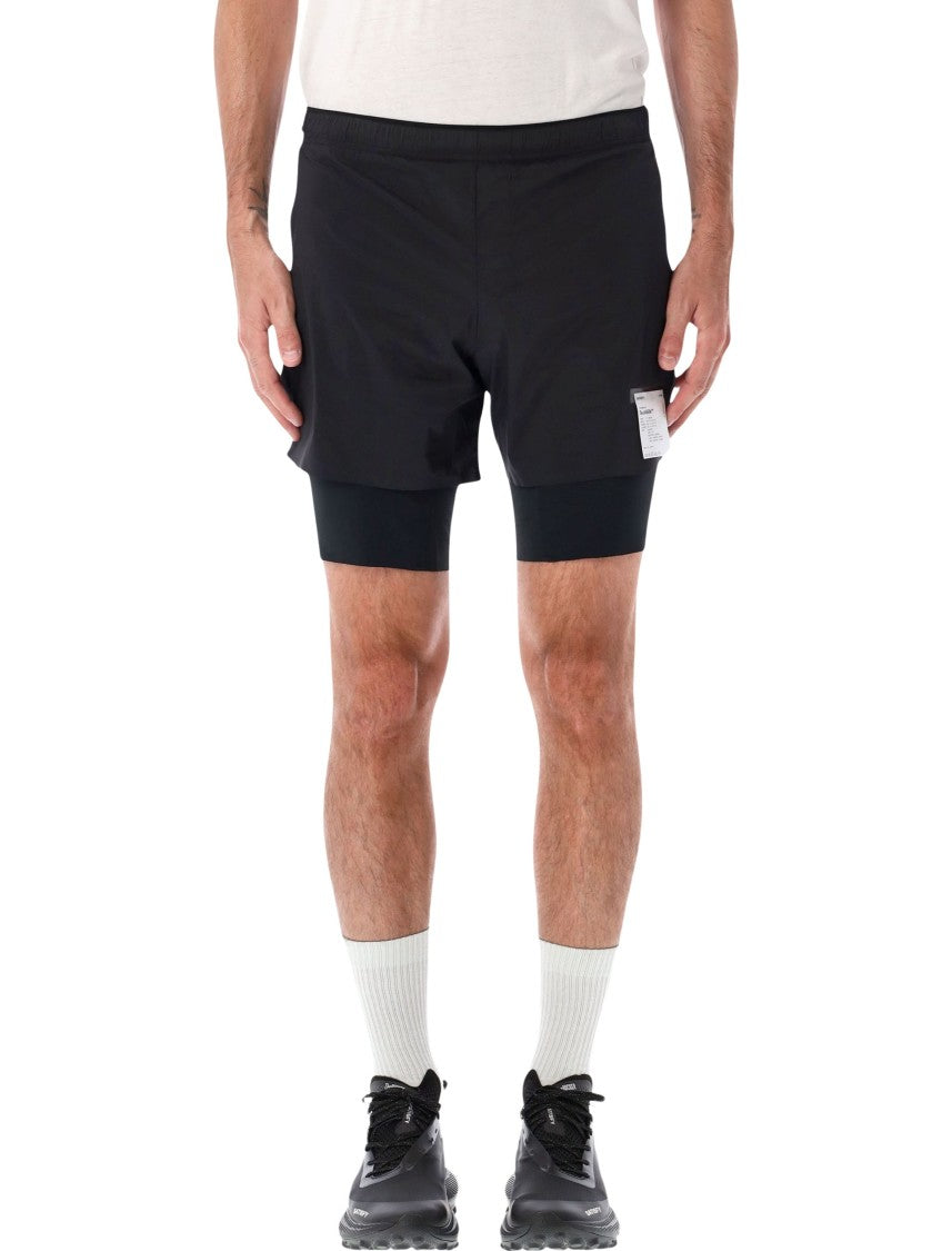 Satisfy Tech Silk 8 Coldblack Fabric Running Shorts