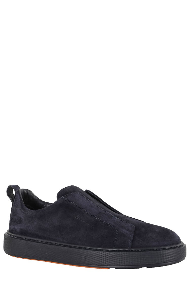 Santoni Victory Sneakers With Suede Upper And Contemporary Design