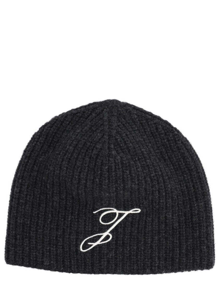 Jacquemus Ribbed Knit Merino Wool Cap With Subtle Embroidery