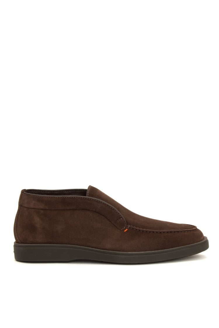 Santoni Suede Polacchino Boots