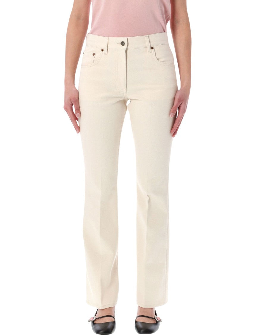 Valentino Garavani Vlogo Structured Compact Denim Jeans