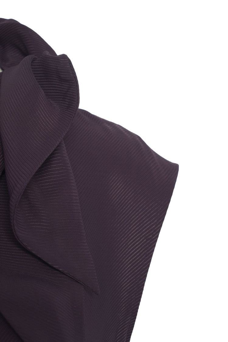 Herskind Long Sleeve Top With Draped Bow Collar