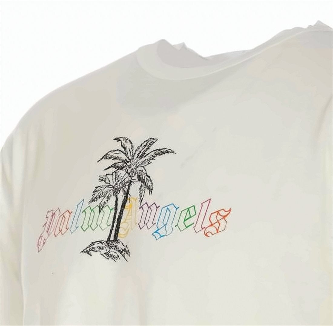 Palm Angels Relaxed Fit Short-Sleeve T-Shirt With Palm Tree Graphic